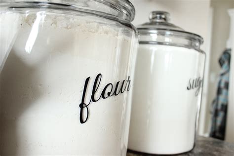 glass flour sugar canisters